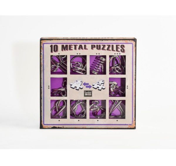 10 metal casse-têtes violet